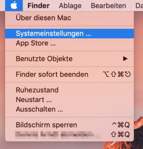 Systemeinstellungen - Screenshot © HTW Berlin Systemeinstellungen