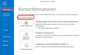 Dateidialog Kontohinzufügen