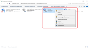 LAN-Eigenschaften auswählen - Screenshot © HTW Berlin LAN-Eigenschaften auswählen