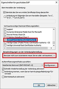 Sicherheitseinstellungen vornehmen - Screenshot © HTW Berlin Sicherheitseinstellungen vornehmen
