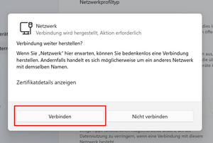 Netzwerkverbindungsfenster - Screenshot © HTW Berlin Netzwerkverbindungsfenster