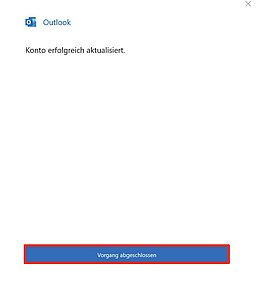 Test erfolgreich - Screenshot © HTW Berlin Abschluss der Einstellungen
