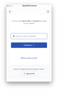 OpenVPN Upload File Ansicht - Screenshot © HTW Berlin OpenVPN Upload File Ansicht