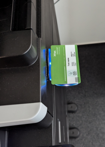 StudentCard auf dem Leser StudentCard auf dem Leser