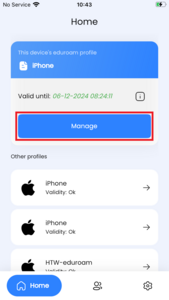 Open the easyroam app