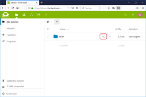 Nextcloud Ordneransicht