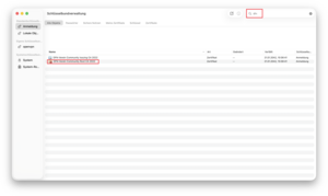 Schlüsselbundverwaltung - Root-Zertifikat doppelklicken - Screenshot © HTW Berlin Schlüsselbundverwaltung - Root-Zertifikat doppelklicken