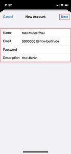 Mail settings