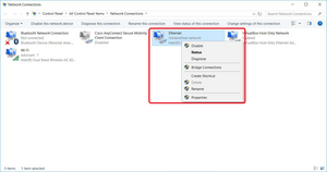 Select Ethernet Properties Select Ethernet Properties