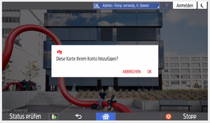 Karte auflegen Karte auflegen