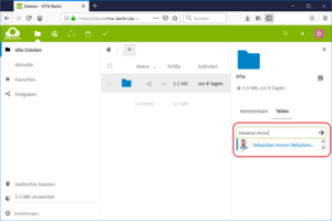 Nextcloud Zugriff intern teilen