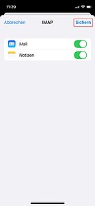 Einrichtung abschließen - Screenshot © HTW Berlin Kontoeinstellungen sichern