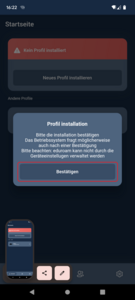 Screenshot © HTW Berlin Neues Profil bestätigen