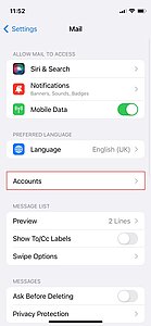 Mail settings