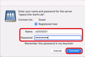 Enter credentials Enter credentials