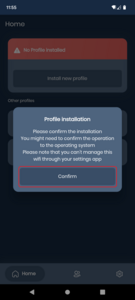 Click on confirm