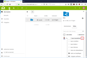 Nextcloud Zugriff Berechtigungen